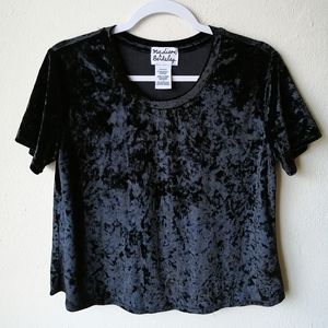 M&B Crushed Black Velvet Top